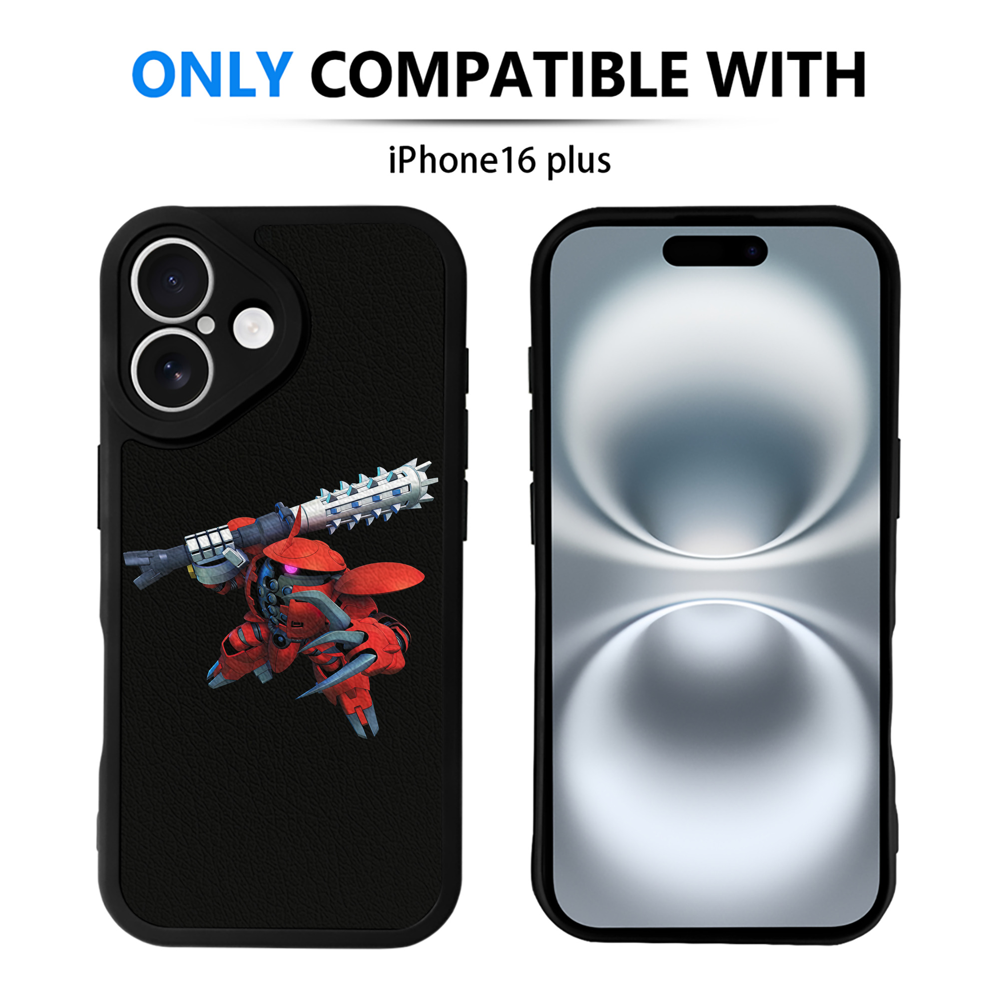 （画像用） 機動戦士ガンダム Mobile Suit Gundam 【iPhone 16シリーズ対応】シリコンスマホケース（レザー調） 材質：シリコン